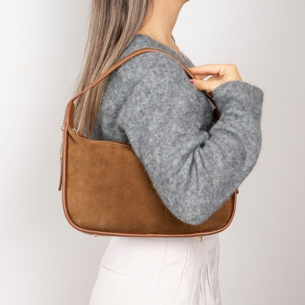 Dolcezza Genuine Suede Leather Women's Shoulder Bag