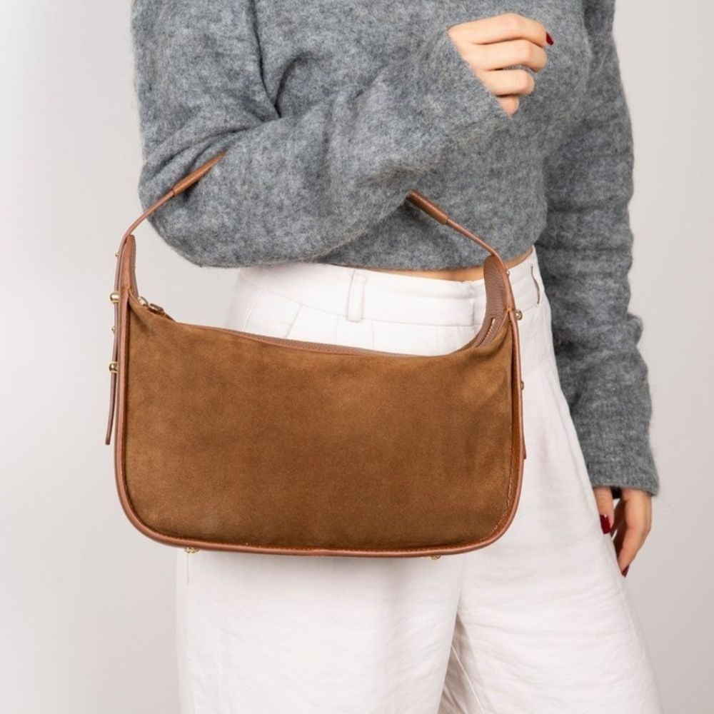 Dolcezza Genuine Suede Leather Women's Shoulder Bag