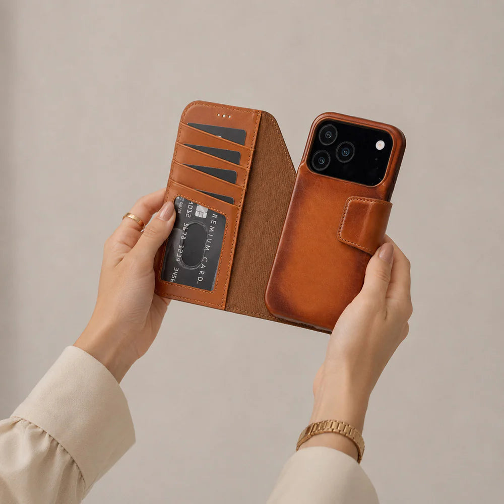Elite Magic I Phone 17 Pro Max Leather Detachable Wallet Case