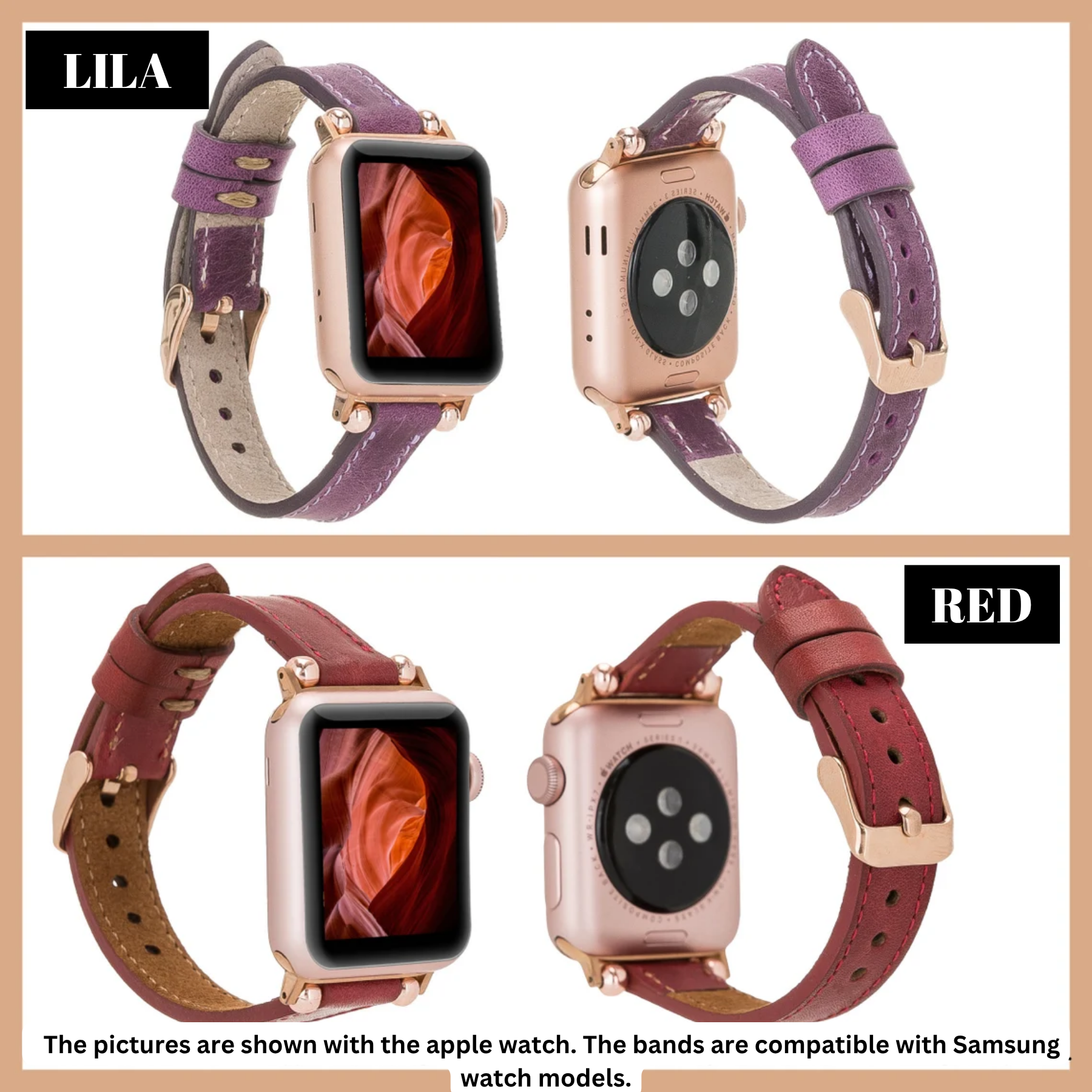 Lederarmbänder von Ferro für Samsung Smartwatches