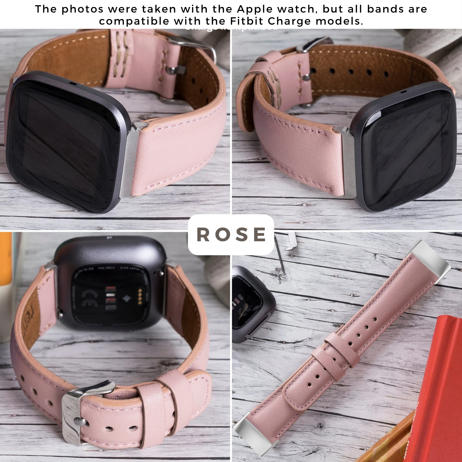 Lederarmbänder für Fitbit Charge 5 und 6 Uhren (18 mm)