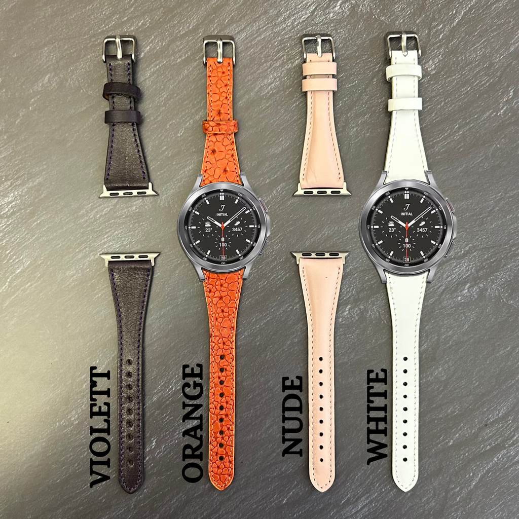 Schmale Lederarmbänder für Samsung Smartwatches