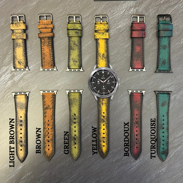 Leather Effekt Bands for Samsung Smart Watches