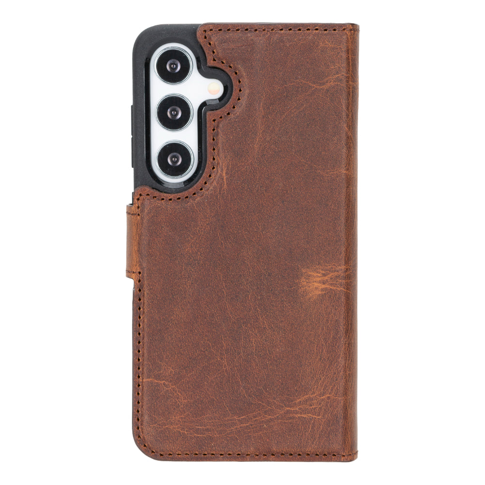 Magische abnehmbare Leder-Brieftaschenhülle für Samsung Galaxy S25