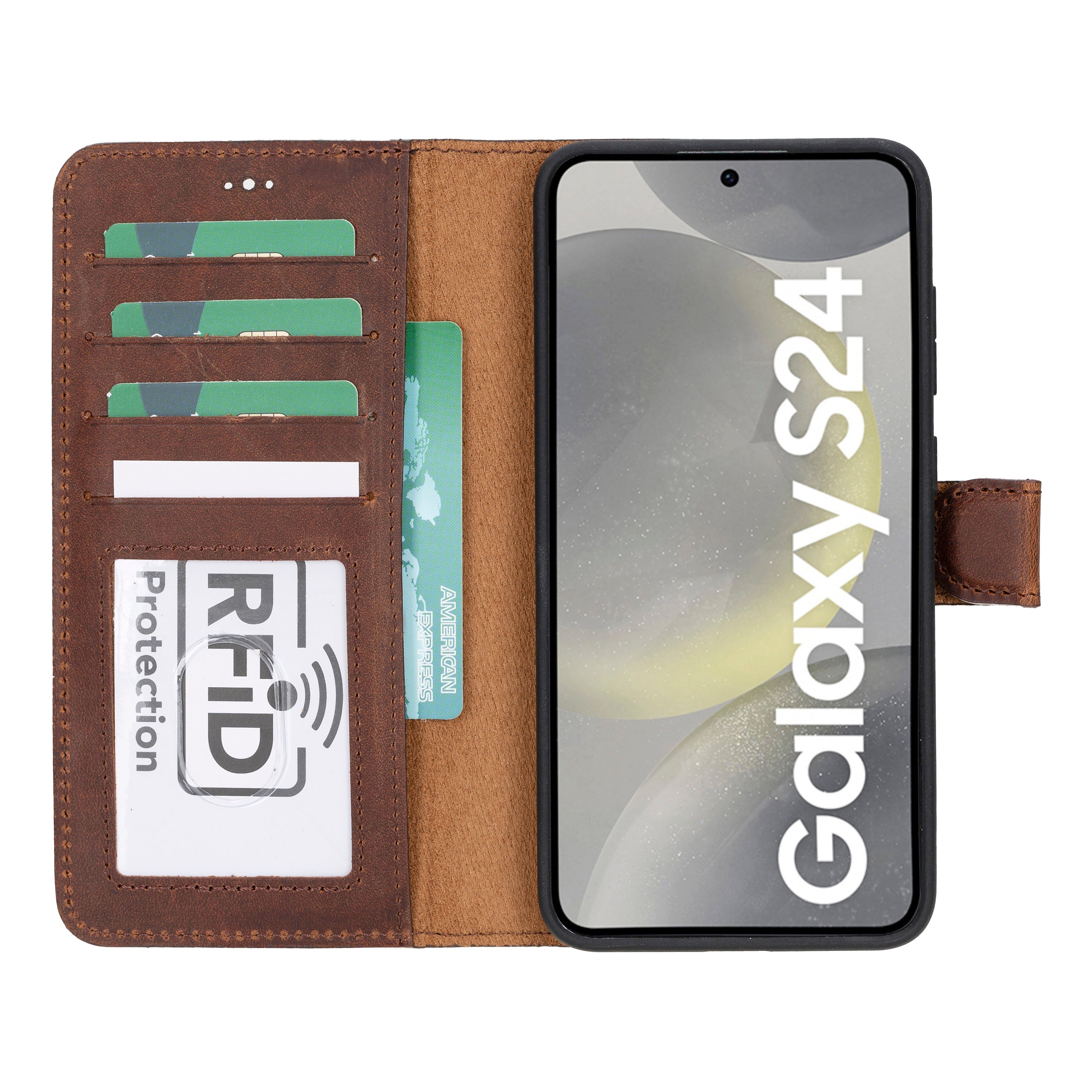 Samsung Galaxy S24 Serie Leder-Wallet-Hüllen RFID - MW
