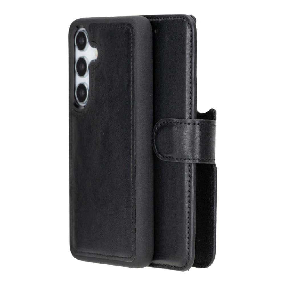 Magische abnehmbare Leder-Brieftaschenhülle für Samsung Galaxy S25