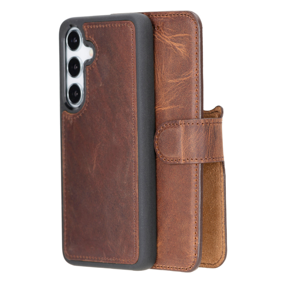 Magische abnehmbare Leder-Brieftaschenhülle für Samsung Galaxy S25