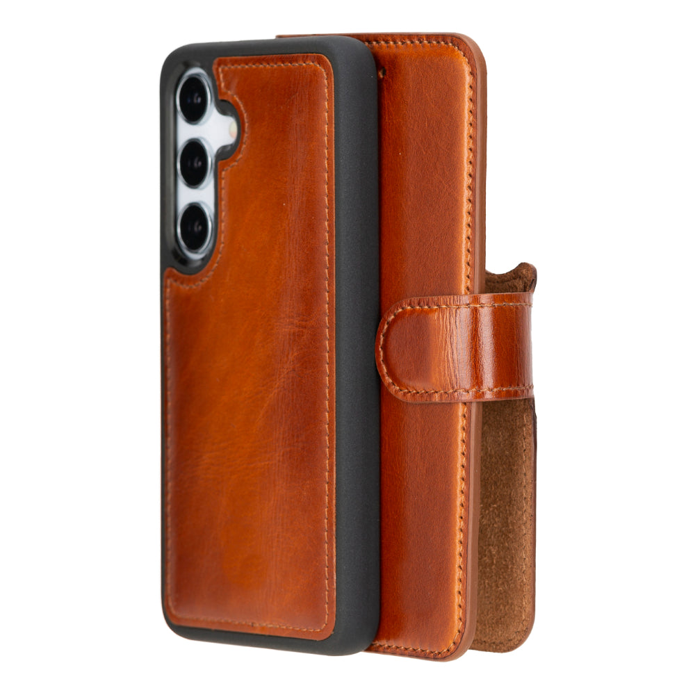 Magische abnehmbare Leder-Brieftaschenhülle für Samsung Galaxy S25