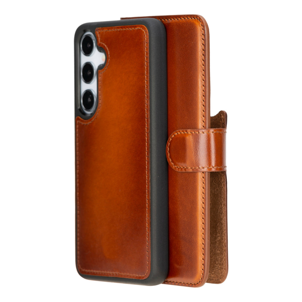 Magische abnehmbare Leder-Brieftaschenhülle für Samsung Galaxy S25 Plus