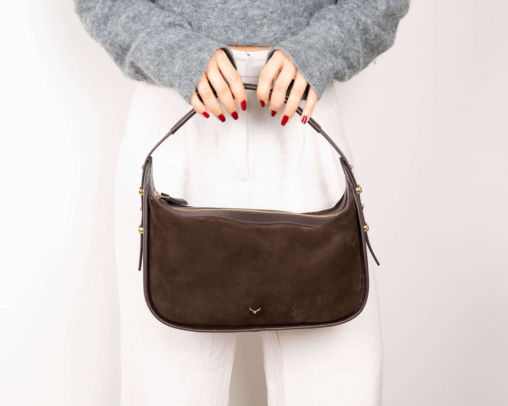 Dolcezza Genuine Suede Leather Women's Shoulder Bag