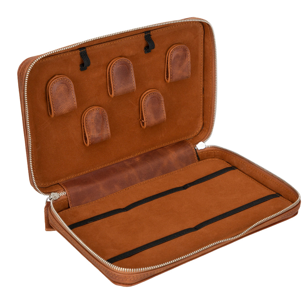 Reisekabelorganizer aus Leder