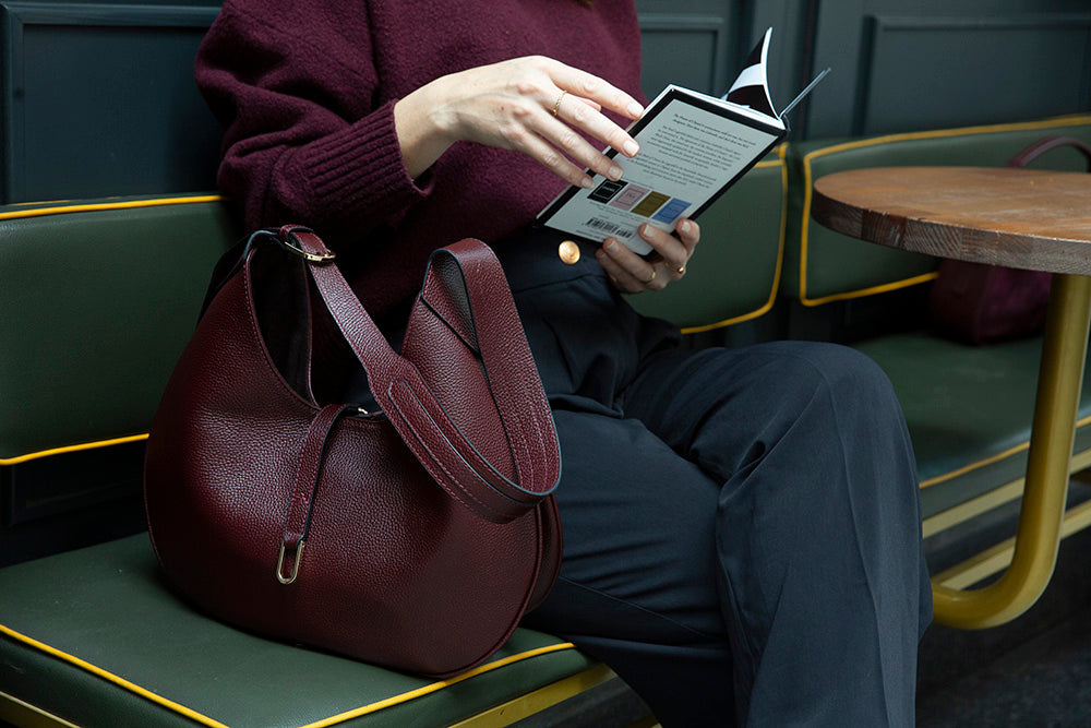 Rosa Damen-Ledertasche