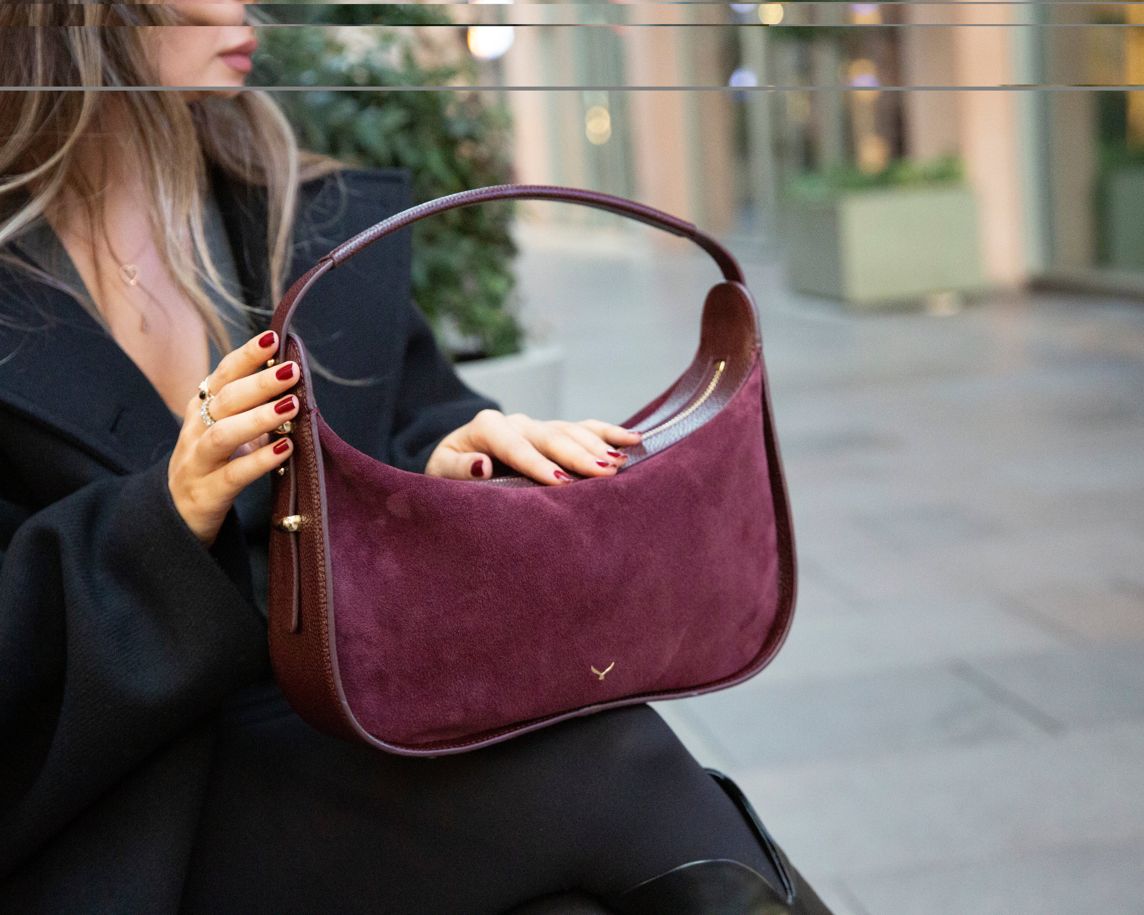 Dolcezza Genuine Suede Leather Women's Shoulder Bag