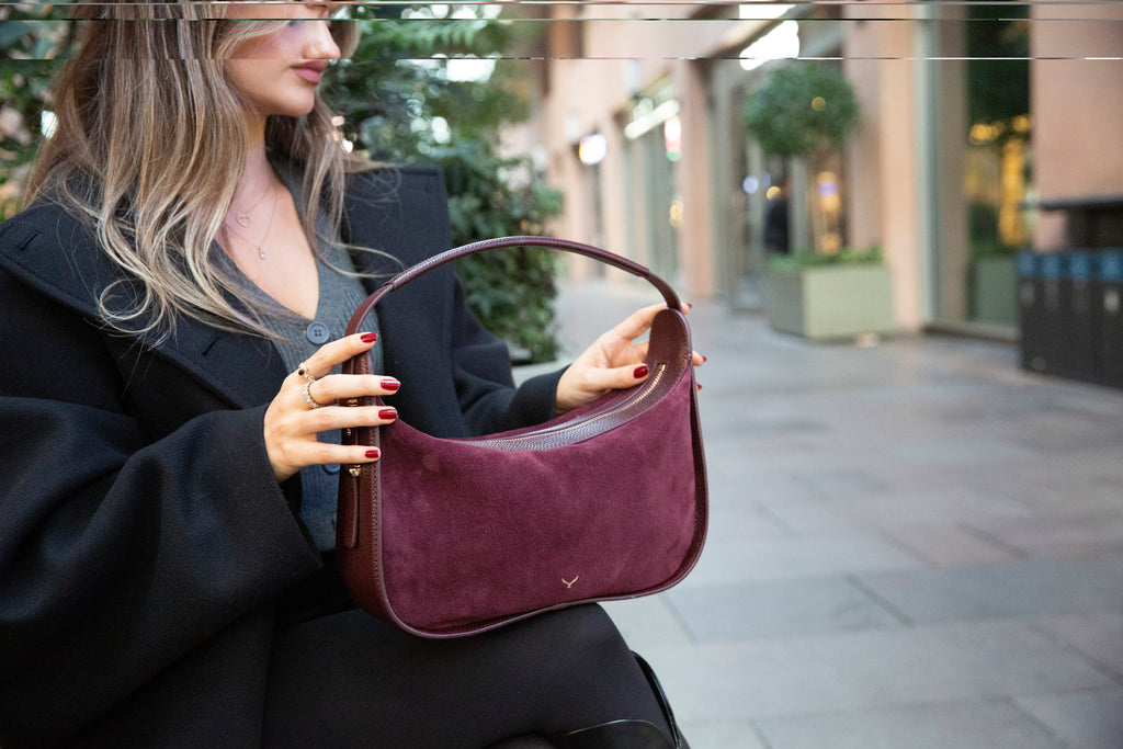Dolcezza Genuine Suede Leather Women's Shoulder Bag