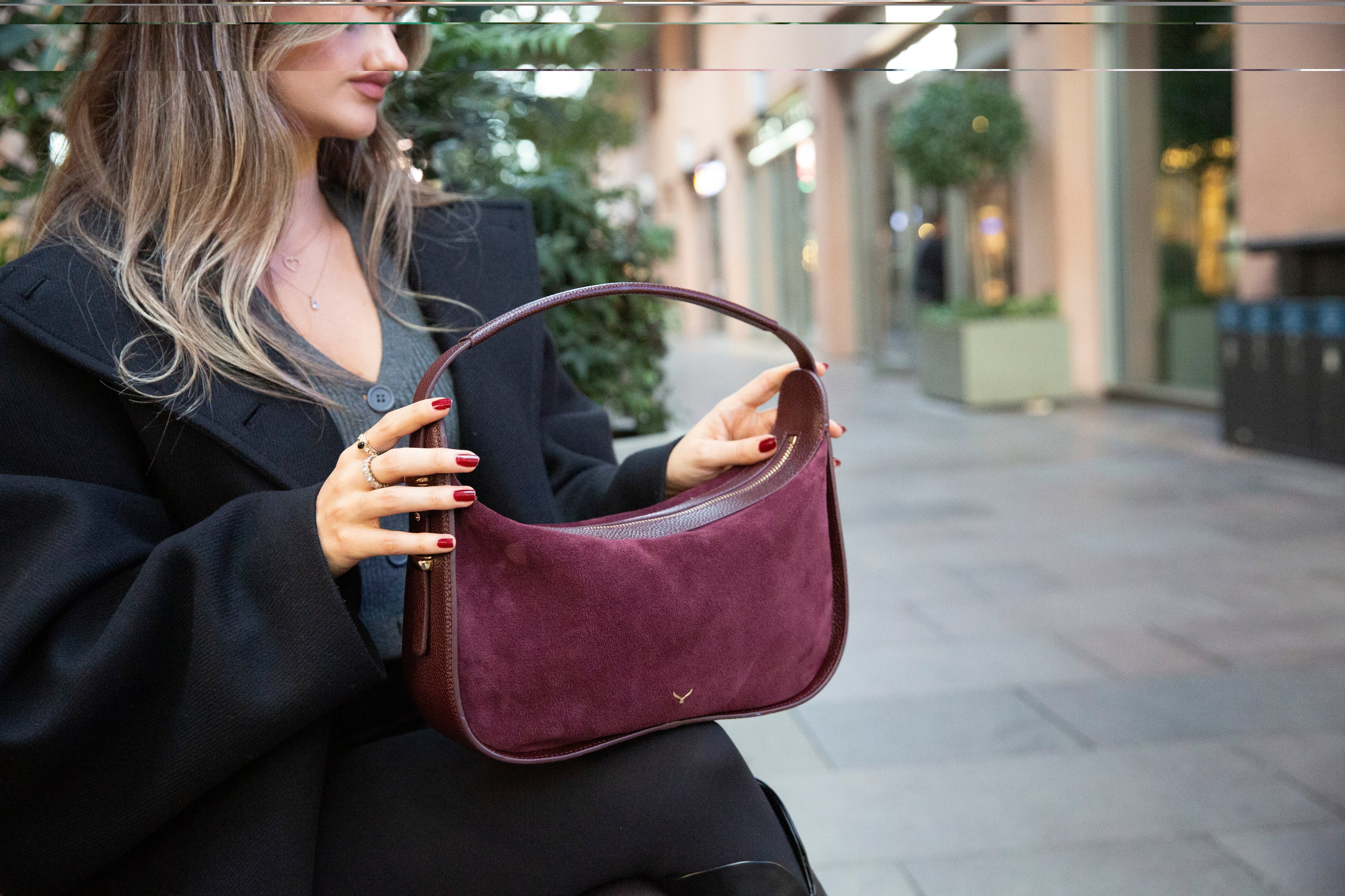 Dolcezza Genuine Suede Leather Women's Shoulder Bag