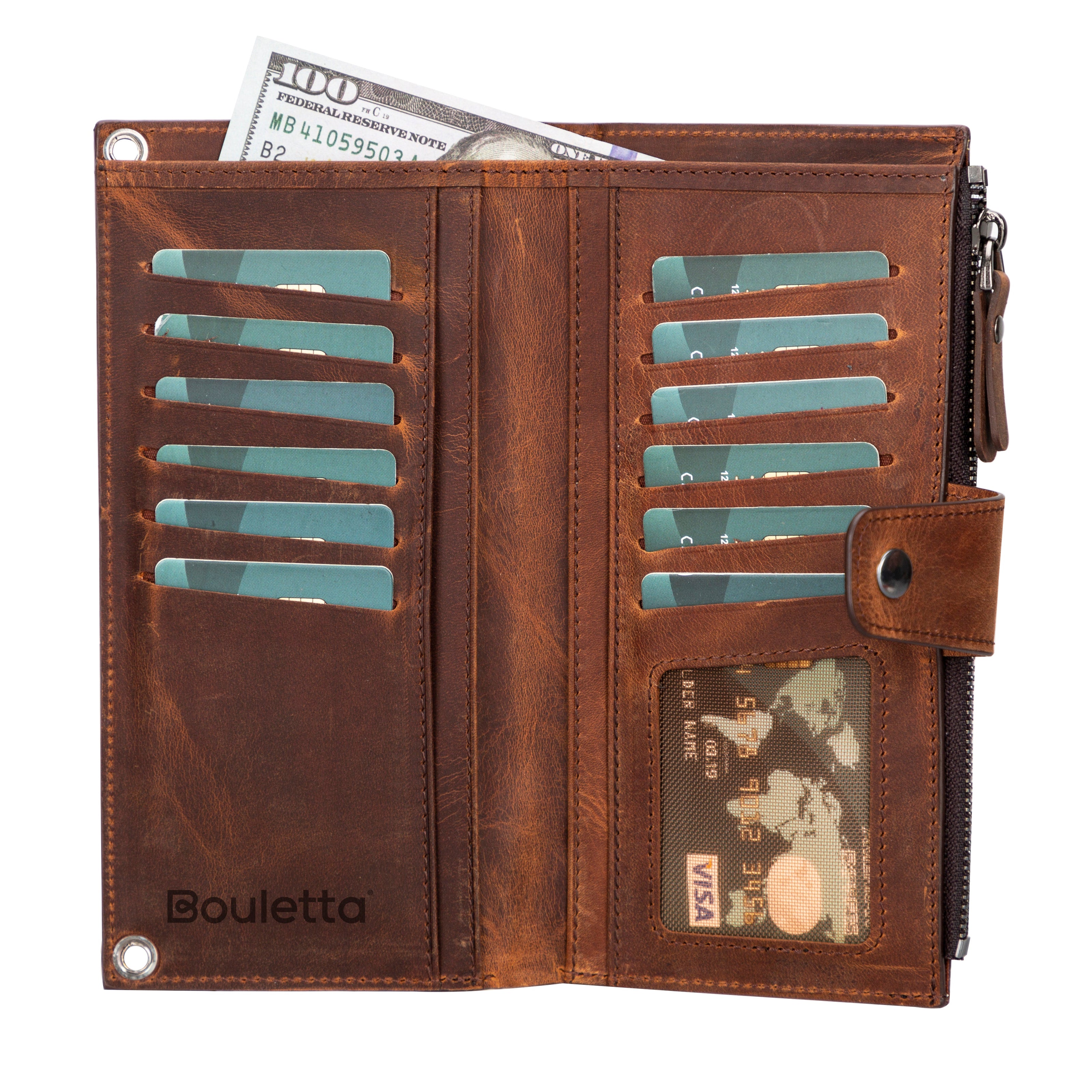 Lozan Geldbörse mit Riemen aus echtem Leder