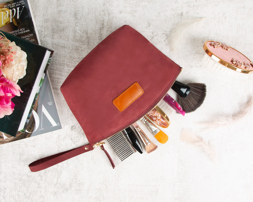 Luna Kosmetiktasche aus Leder