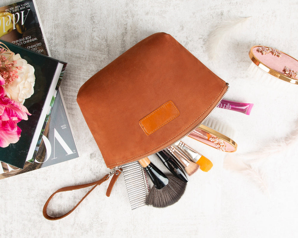 Luna Kosmetiktasche aus Leder
