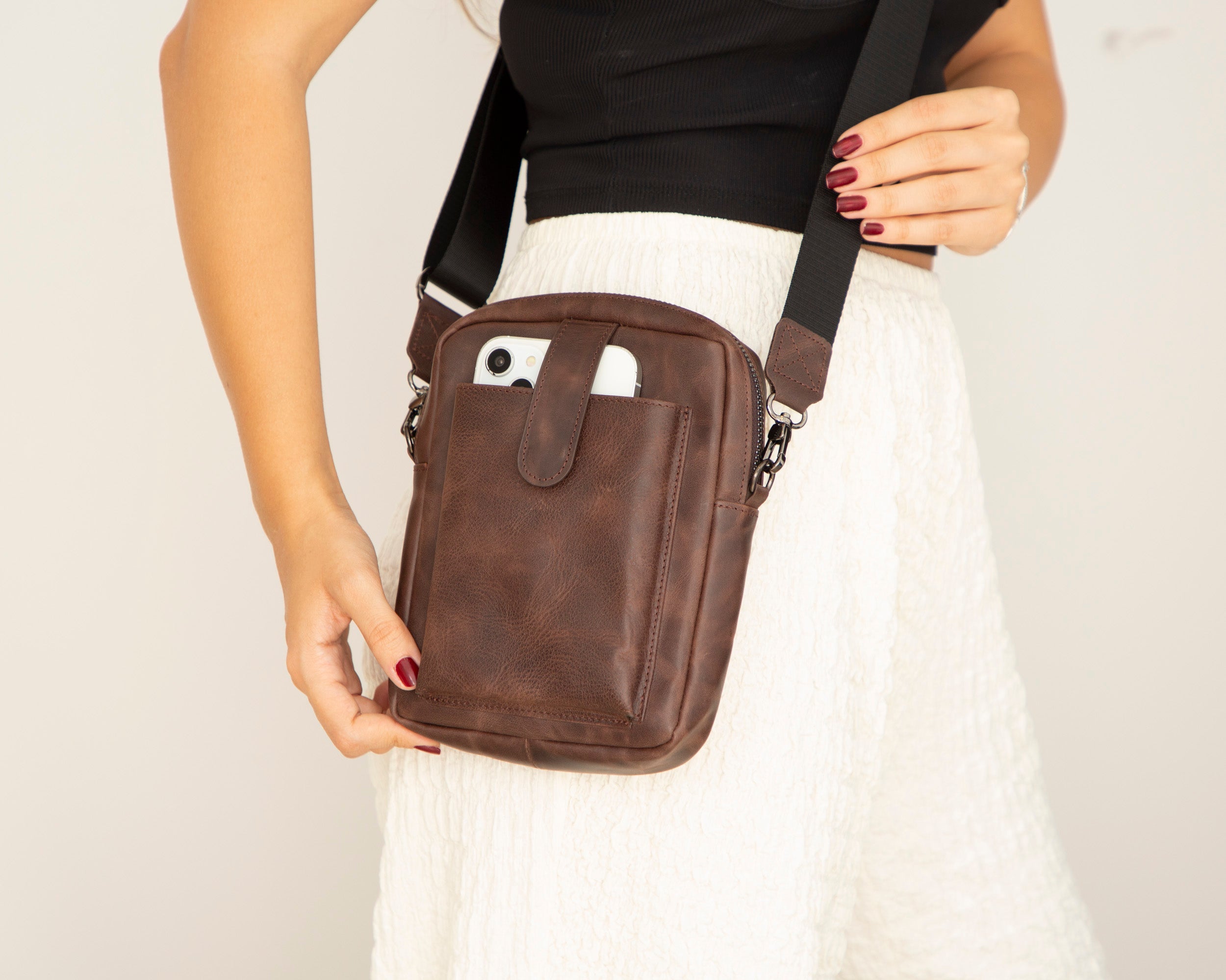Pisa Genuine Leather Crossbody Bag – Renna Leather