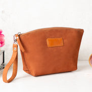 Luna Kosmetiktasche aus Leder