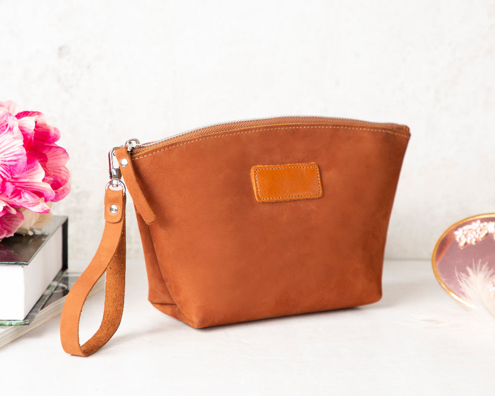 Luna Kosmetiktasche aus Leder