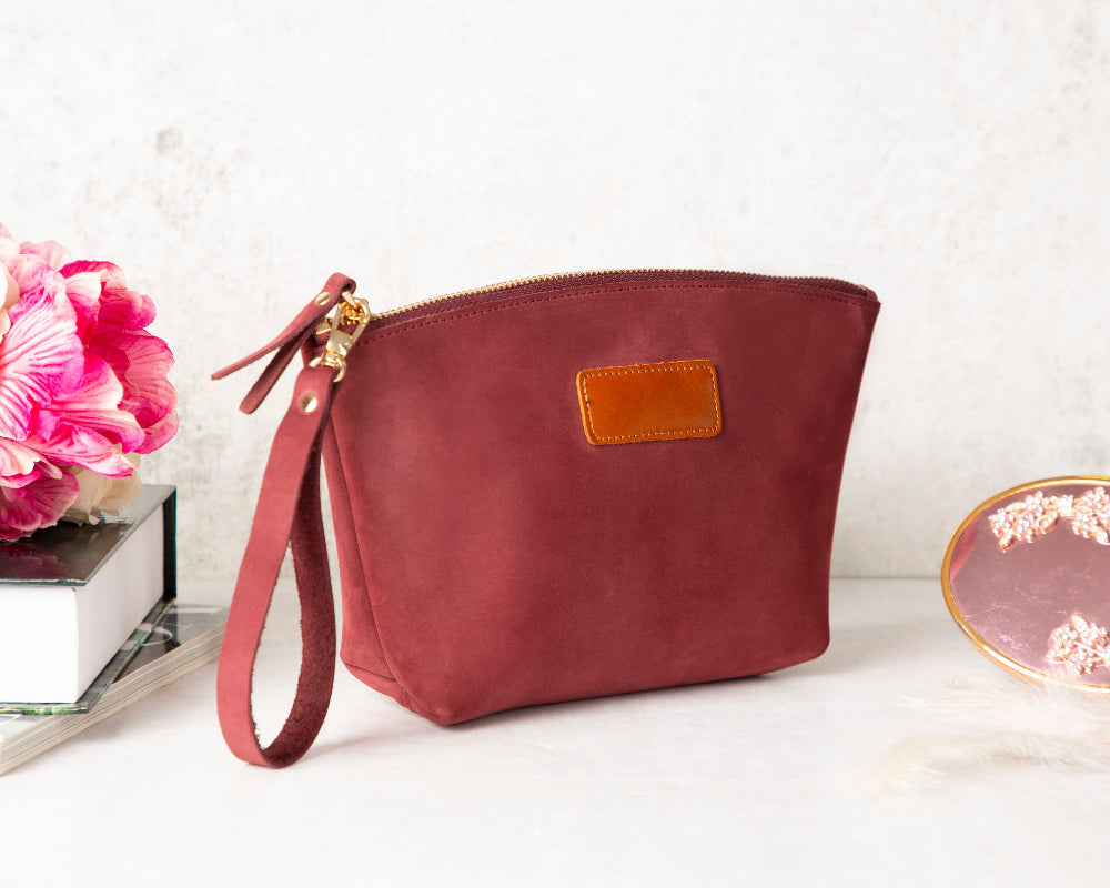 Luna Kosmetiktasche aus Leder