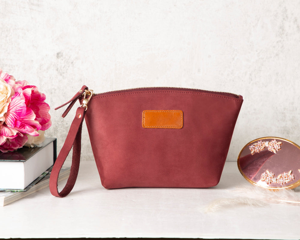 Luna Kosmetiktasche aus Leder