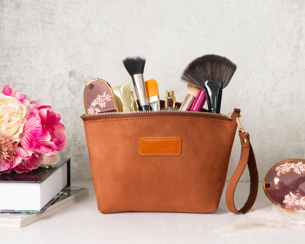 Luna Kosmetiktasche aus Leder