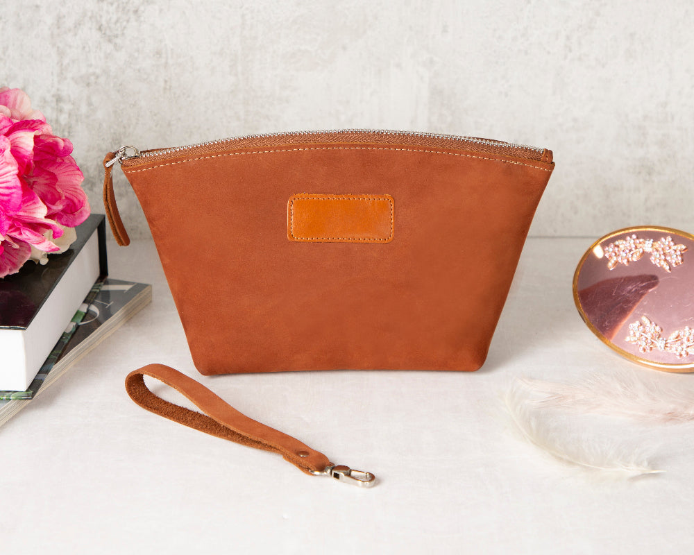 Luna Kosmetiktasche aus Leder
