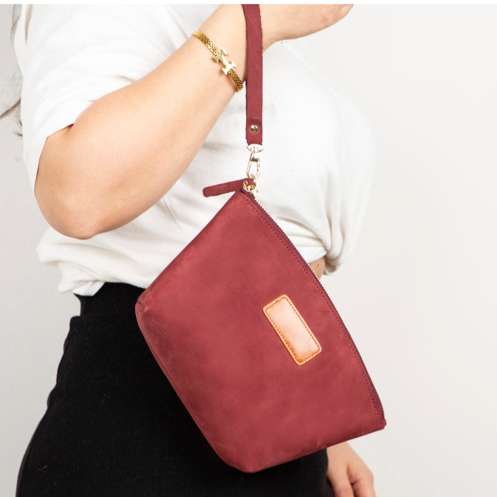 Luna Kosmetiktasche aus Leder
