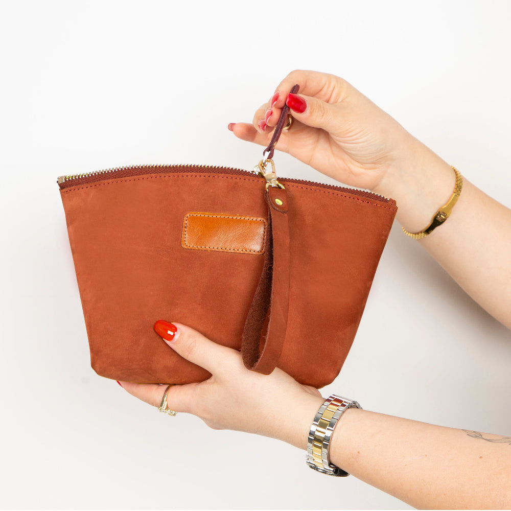 Luna Kosmetiktasche aus Leder