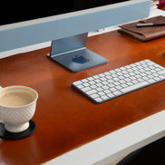 Schreibtischunterlage aus echtem Leder, 37 x 80