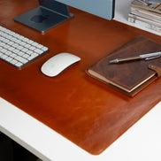 Schreibtischunterlage aus echtem Leder, 37 x 80