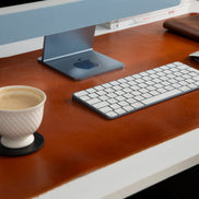 Anpassbare Schreibtischunterlage aus echtem Leder