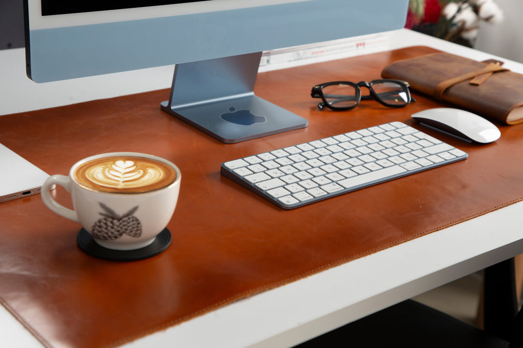 Customizable Genuine Leather Desk Mat