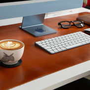 Schreibtischunterlage aus echtem Leder, 37 x 80