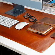 Anpassbare Schreibtischunterlage aus echtem Leder