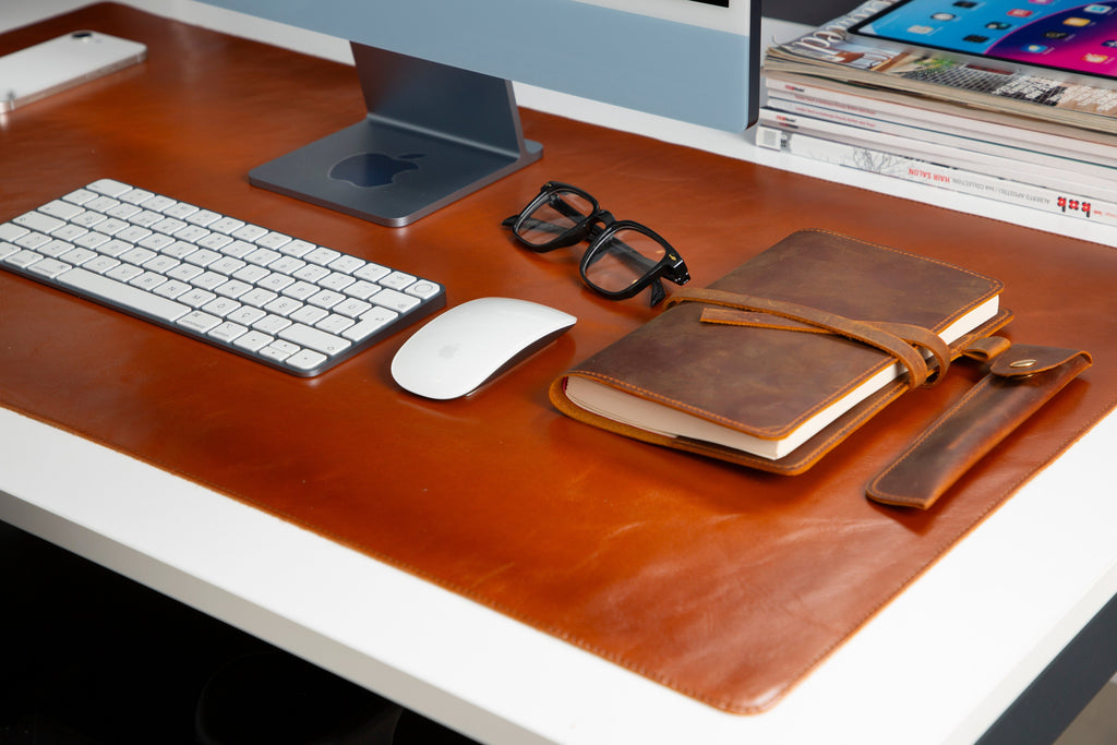 Customizable Genuine Leather Desk Mat