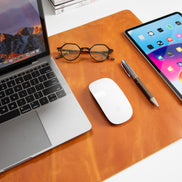 Anpassbare Schreibtischunterlage aus echtem Leder