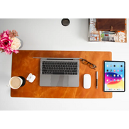 Schreibtischunterlage aus echtem Leder, 37 x 80