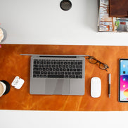 Anpassbare Schreibtischunterlage aus echtem Leder