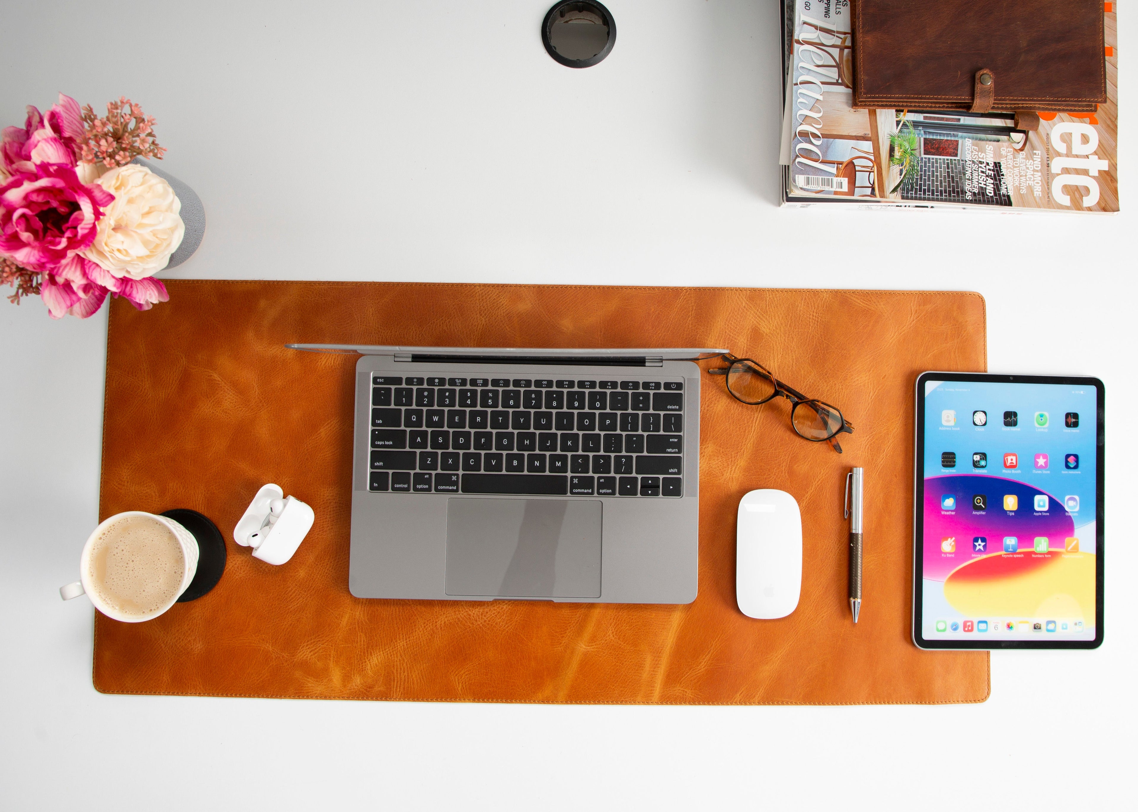 Customizable Genuine Leather Desk Mat
