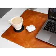 Schreibtischunterlage aus echtem Leder, 37 x 80