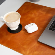 Anpassbare Schreibtischunterlage aus echtem Leder