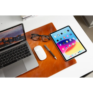 Schreibtischunterlage aus echtem Leder, 37 x 80