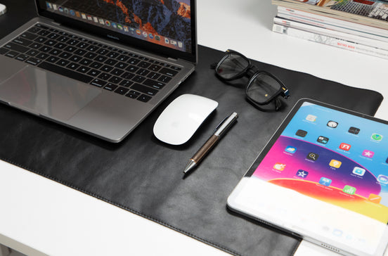 Genuine Leather Desk Mat 37x80