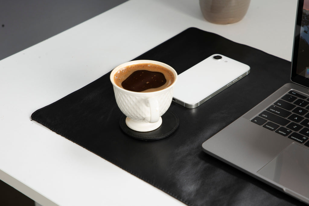 Genuine Leather Desk Mat 37x80