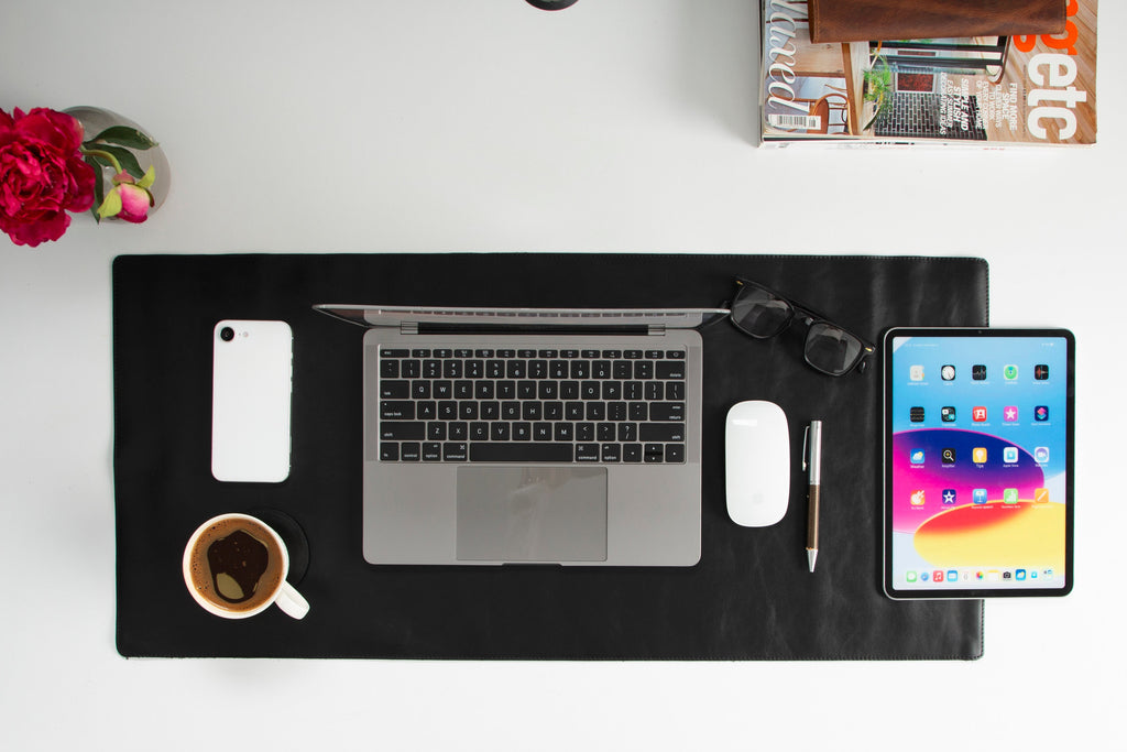 Genuine Leather Desk Mat 37x80