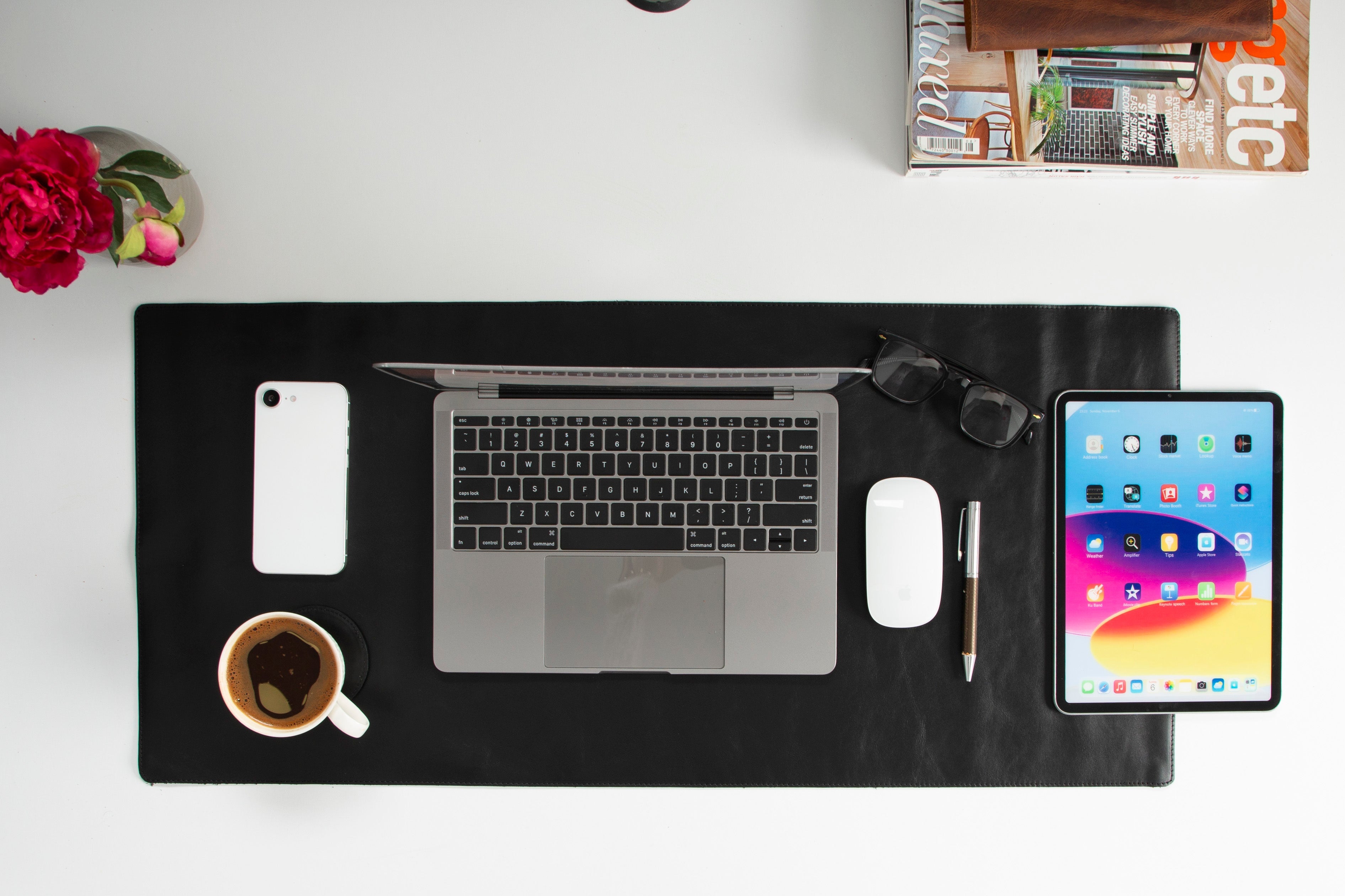 Genuine Leather Desk Mat 37x80