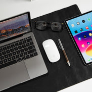 Schreibtischunterlage aus echtem Leder, 37 x 80